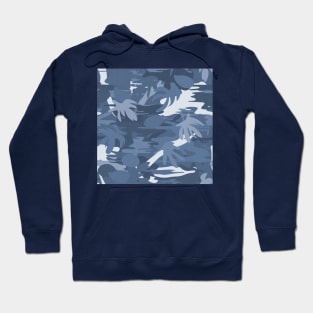 Tahiti Garden in Navy Blue Shades Hoodie